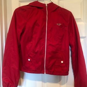 Hollister Red Windbreaker (Size M)
